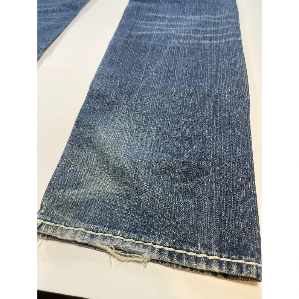 True Religion Jeans Mens 34x33 Dark Wash Denim Joey Super T Thick Stitching